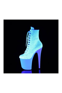Pleaser FLAMINGO-1020LG White Patent Ankle Boot in White Patent