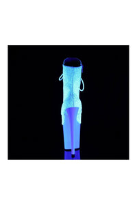 Pleaser FLAMINGO-1020LG White Patent Ankle Boot in White Patent