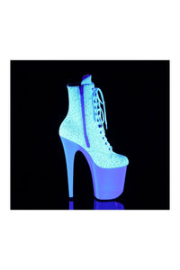 Pleaser FLAMINGO-1020LG White Patent Ankle Boot in White Patent