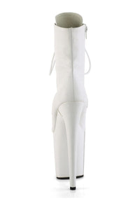 Pleaser FLAMINGO-1020WR White Faux Leather Ankle Boot in White Faux Leather