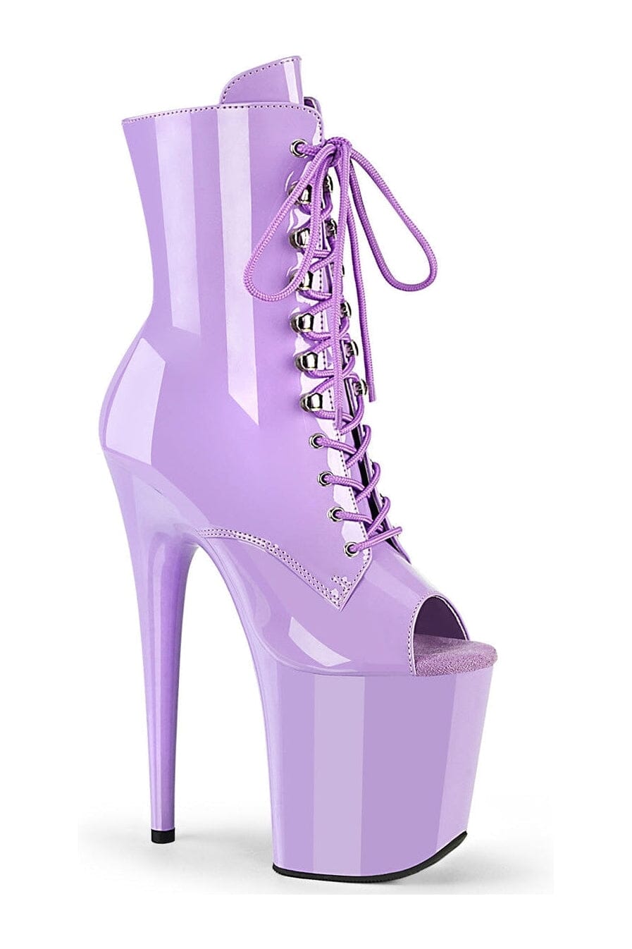FLAMINGO-1021 Purple Patent Ankle Boot-Ankle Boots-Pleaser-Purple-10-Patent-SEXYSHOES.COM