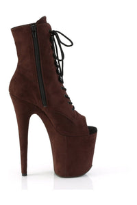 Pleaser FLAMINGO-1021FS Brown Faux Suede Ankle Boot in Brown Faux Suede