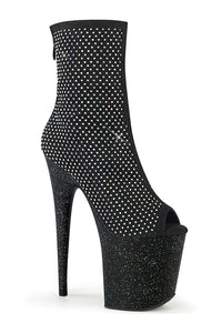 Pleaser FLAMINGO-1031GM Ankle Boot in Black Faux Suede from SexyShoes.com