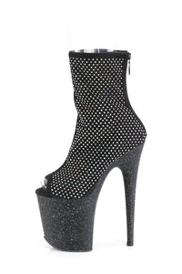 Pleaser FLAMINGO-1031GM Ankle Boot in Black Faux Suede