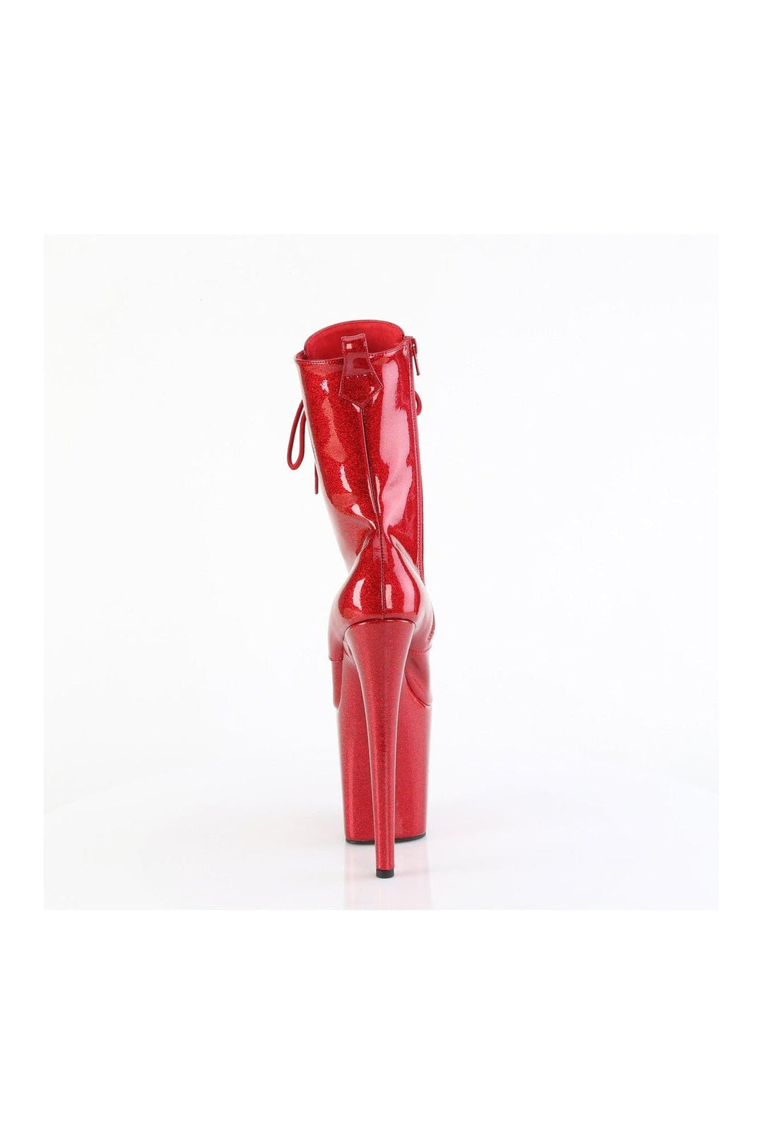 Pleaser FLAMINGO-1040GP Red Patent Ankle Boot in Red Patent