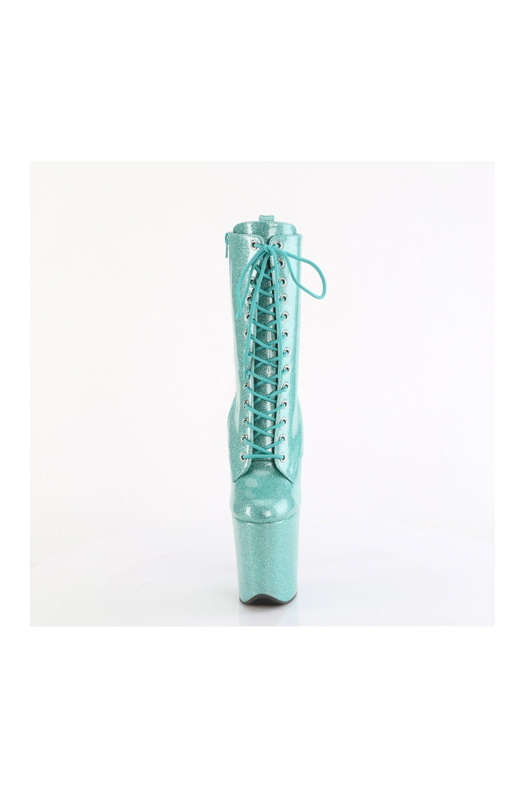 Pleaser FLAMINGO-1040GP Turquoise Patent Ankle Boot in Turquoise Patent