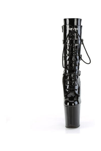 Pleaser FLAMINGO-1053 Black Patent Knee Boot in Black Patent