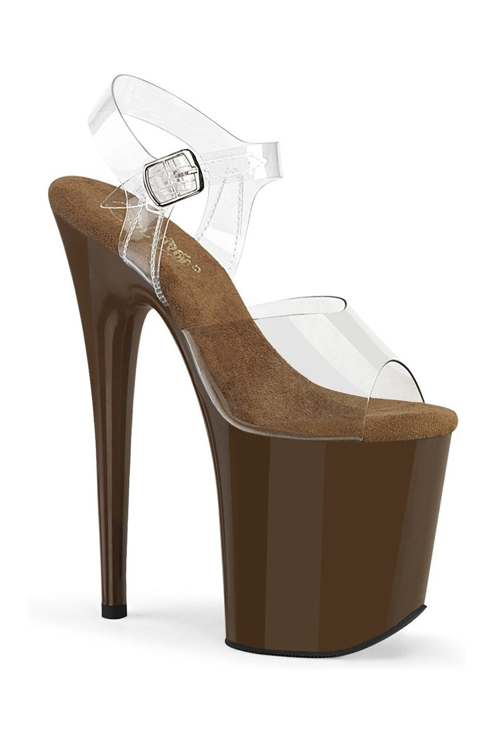 Pleaser FLAMINGO-808 Sandal in Clear Vinyl from SexyShoes.com