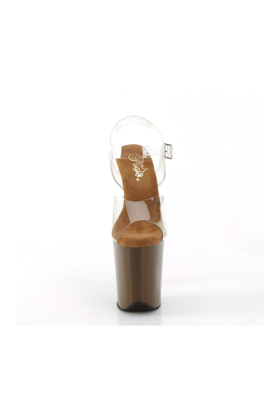 Pleaser FLAMINGO-808 Sandal in Clear Vinyl