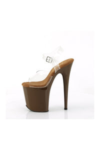 Pleaser FLAMINGO-808 Sandal in Clear Vinyl