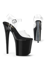 Pleaser FLAMINGO-808CRS-2 Sandal in Clear Vinyl from SexyShoes.com
