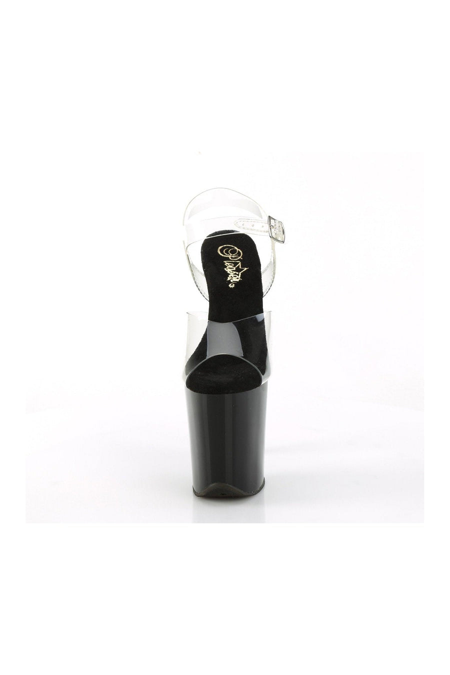 Pleaser FLAMINGO-808CRS-2 Sandal in Clear Vinyl