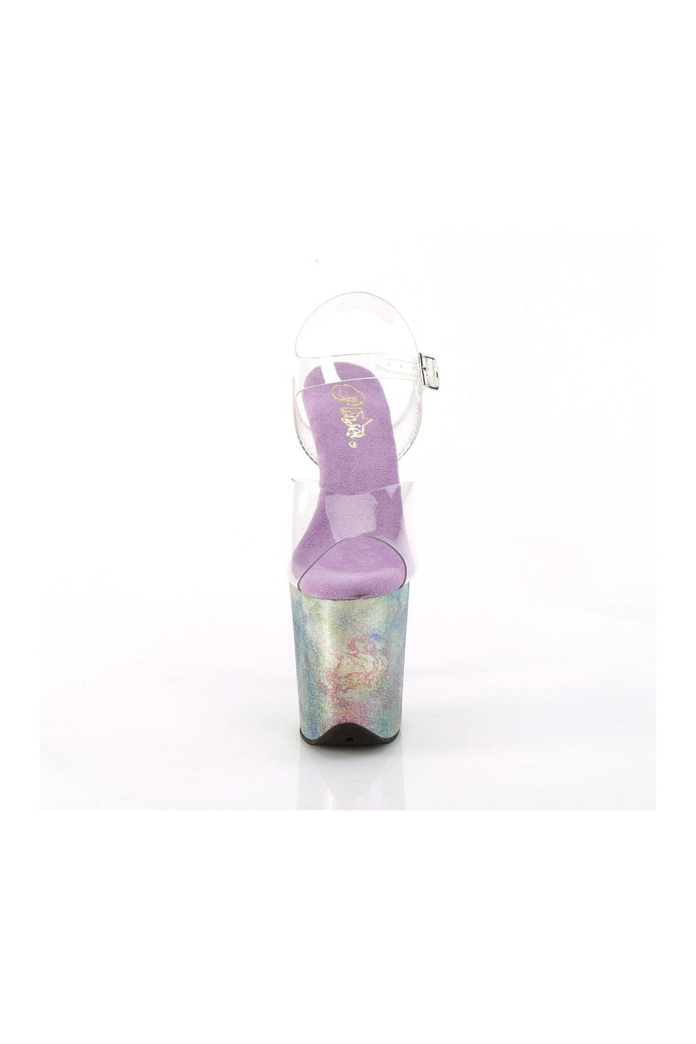 Pleaser FLAMINGO-808NEB Clear Vinyl Sandal in Clear Vinyl