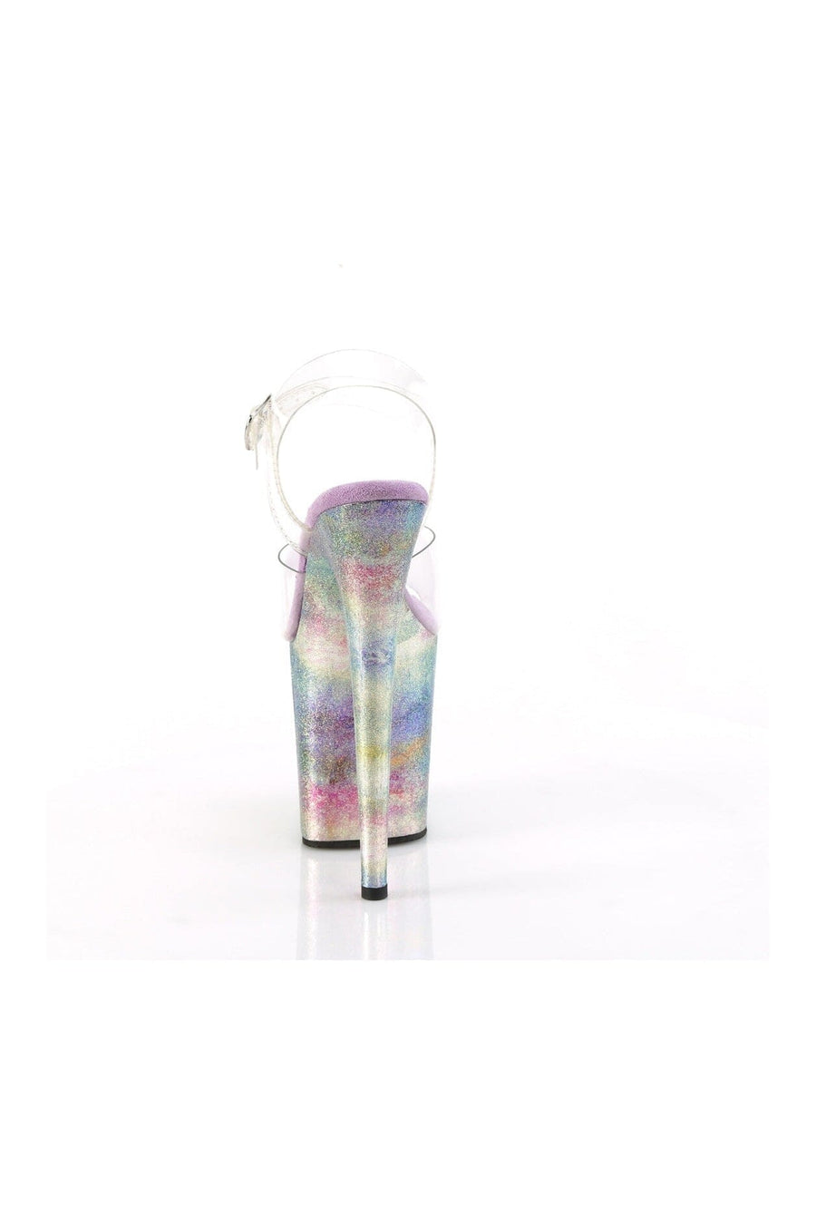 Pleaser FLAMINGO-808NEB Clear Vinyl Sandal in Clear Vinyl