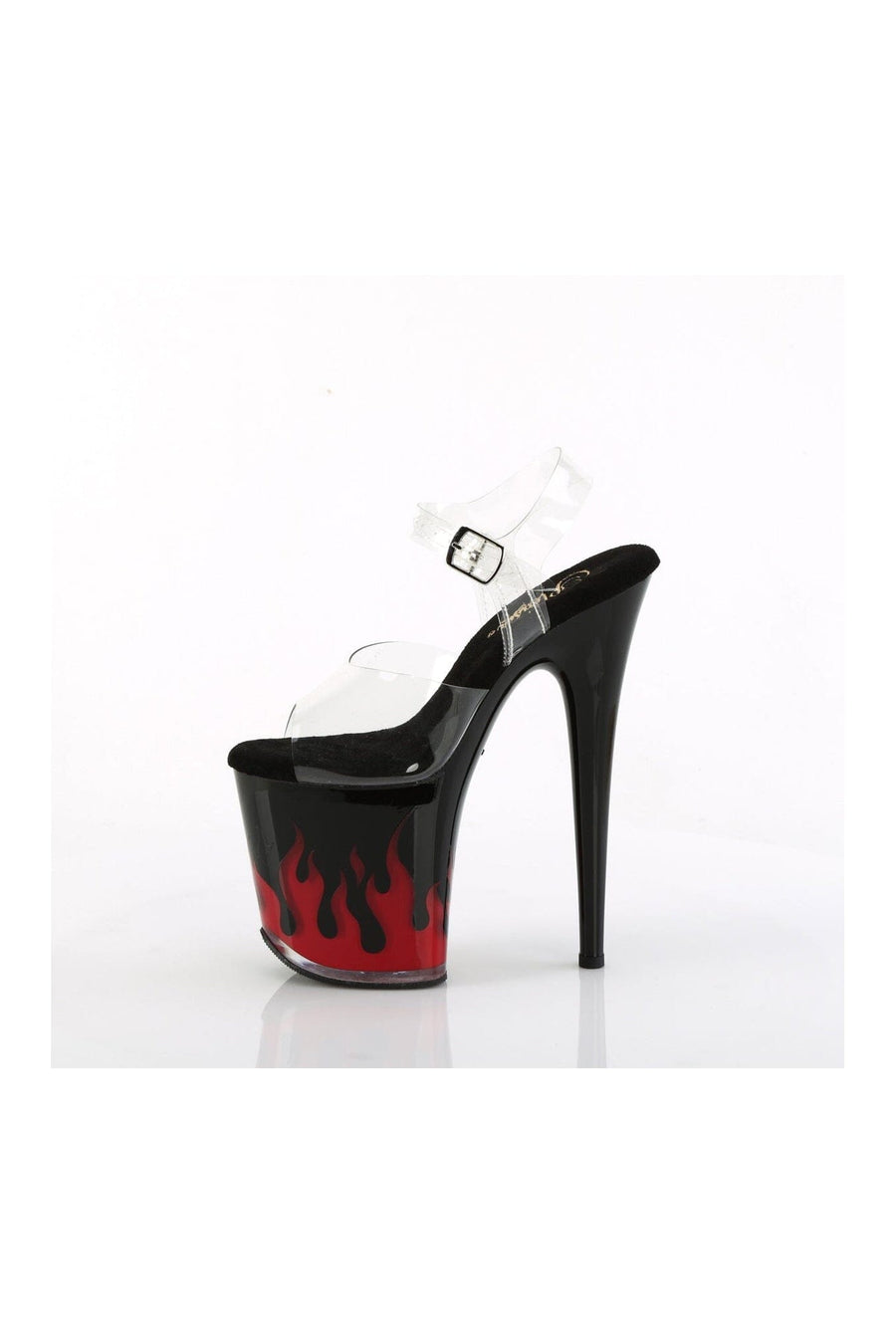 Pleaser FLAMINGO-808NLFL Clear Vinyl Sandal in Clear Vinyl