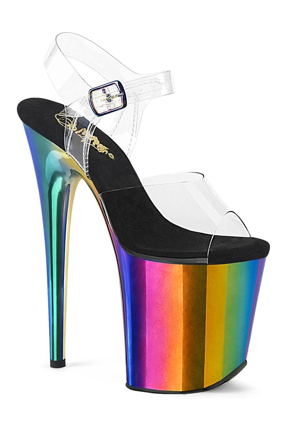 Pleaser FLAMINGO-808RC Sandal in Clear Vinyl from SexyShoes.com