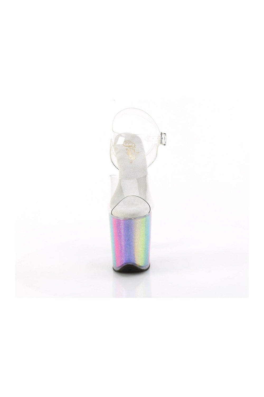 Pleaser FLAMINGO-808RG-01 Clear Vinyl Sandal in Clear Vinyl