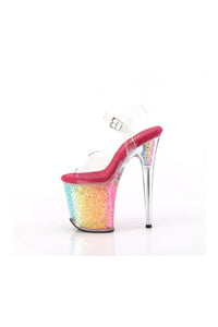 Pleaser FLAMINGO-808RG-02 Clear Vinyl Sandal in Clear Vinyl