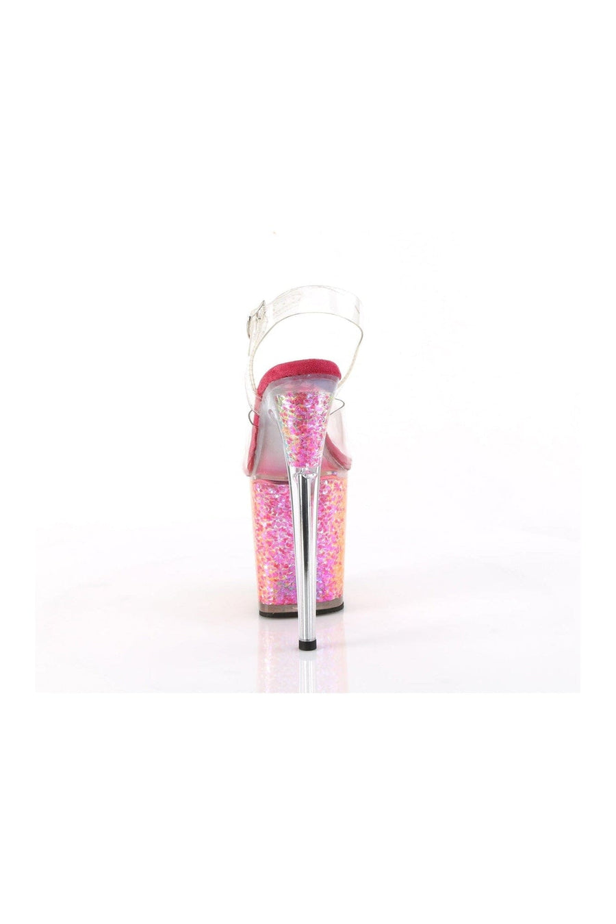 Pleaser FLAMINGO-808RG-02 Clear Vinyl Sandal in Clear Vinyl