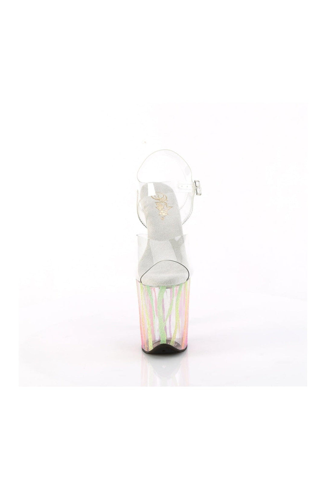 Pleaser FLAMINGO-808RG-03 Clear Vinyl Sandal in Clear Vinyl