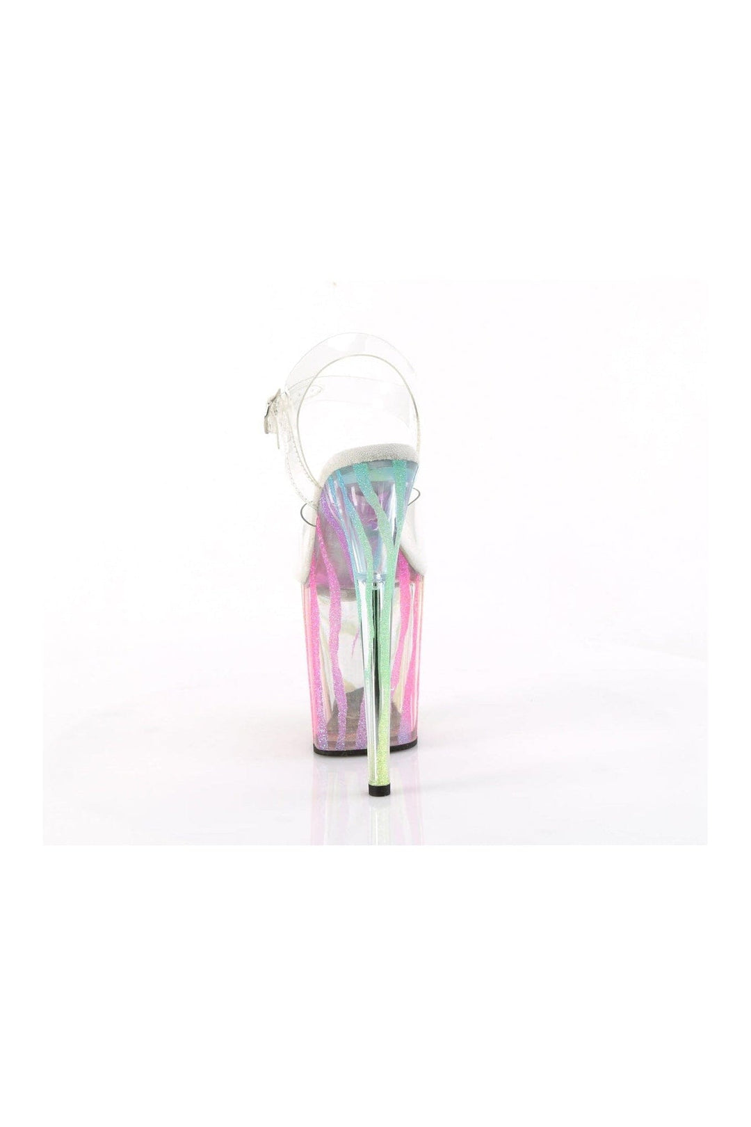 Pleaser FLAMINGO-808RG-03 Clear Vinyl Sandal in Clear Vinyl