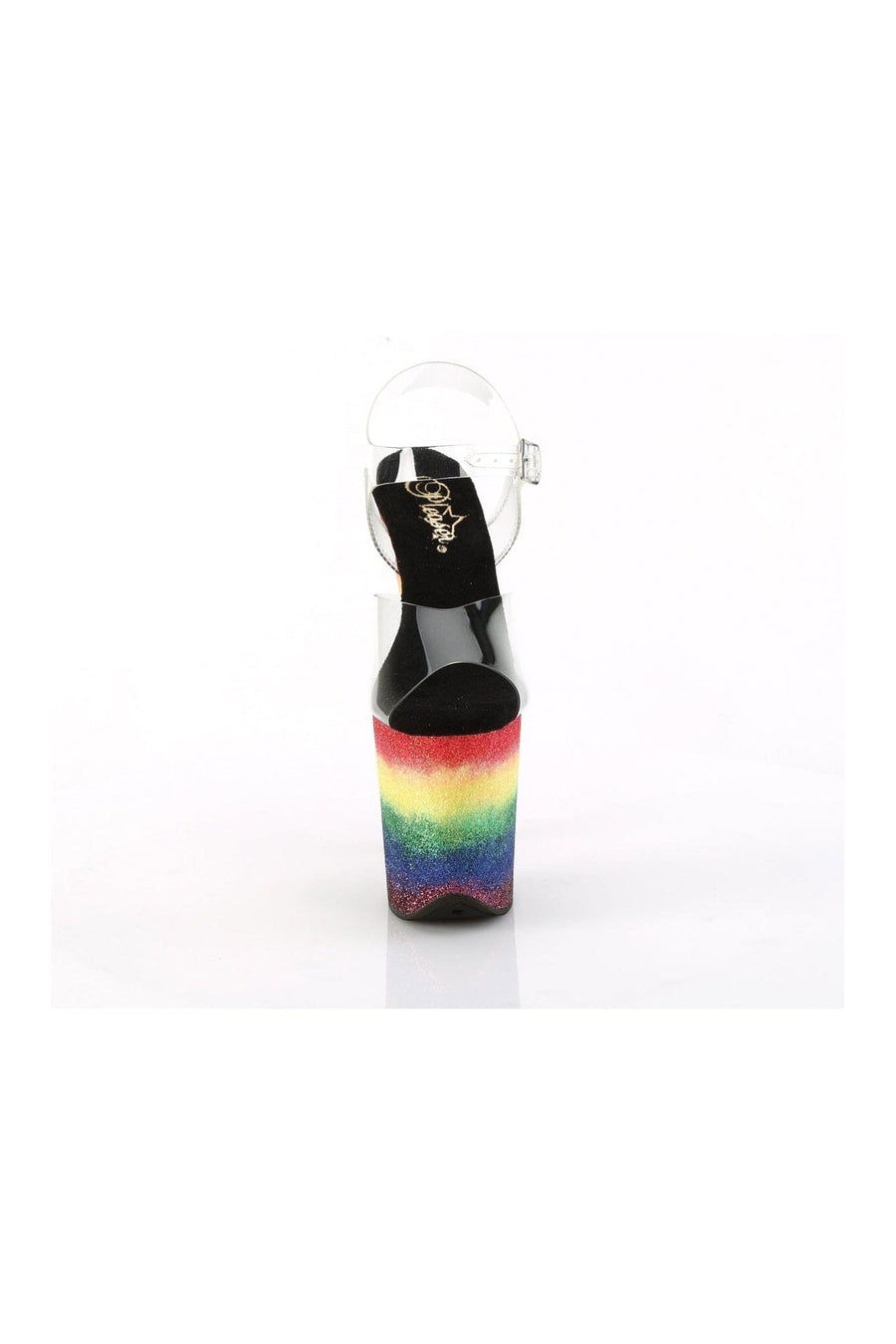 Pleaser FLAMINGO-808RG-04 Clear Vinyl Sandal in Clear Vinyl