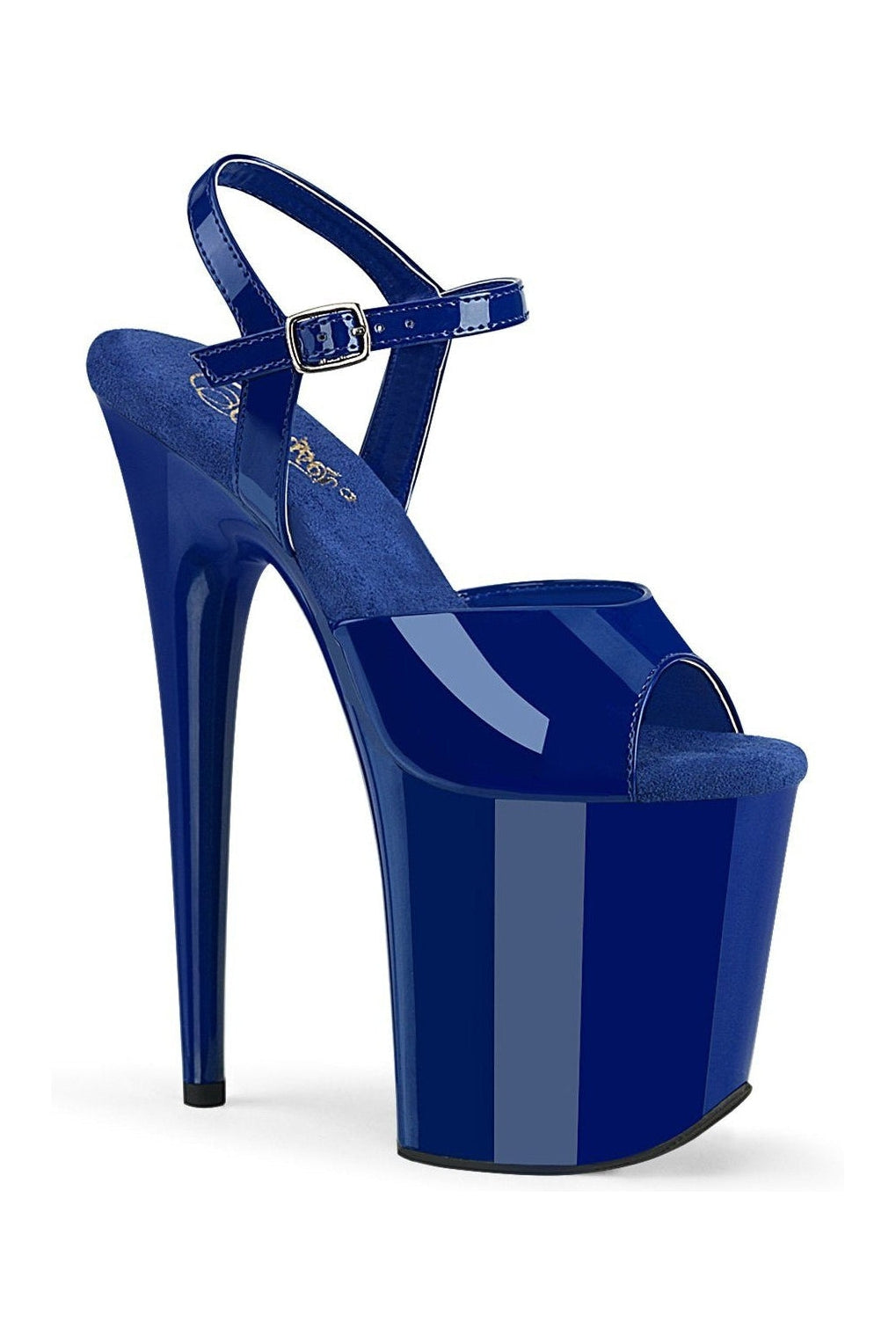 FLAMINGO-809 Sandal | Blue Patent-Sandals-Pleaser-Blue-11-Patent-SEXYSHOES.COM
