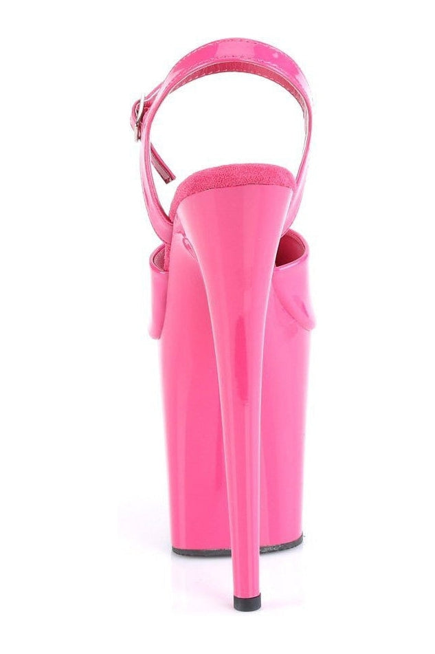 FLAMINGO-809 Sandal | Fuchsia Patent-Sandals-Pleaser-SEXYSHOES.COM