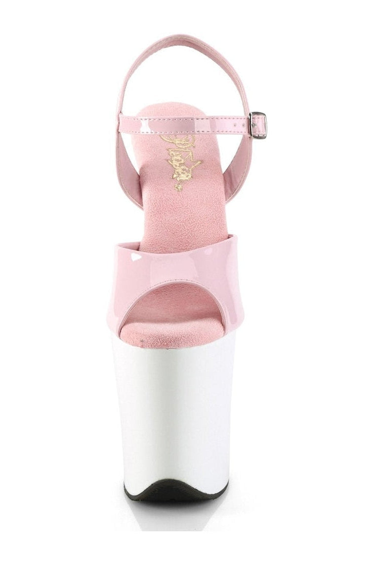FLAMINGO-809 Sandal | Pink Patent-Sandals-Pleaser-SEXYSHOES.COM