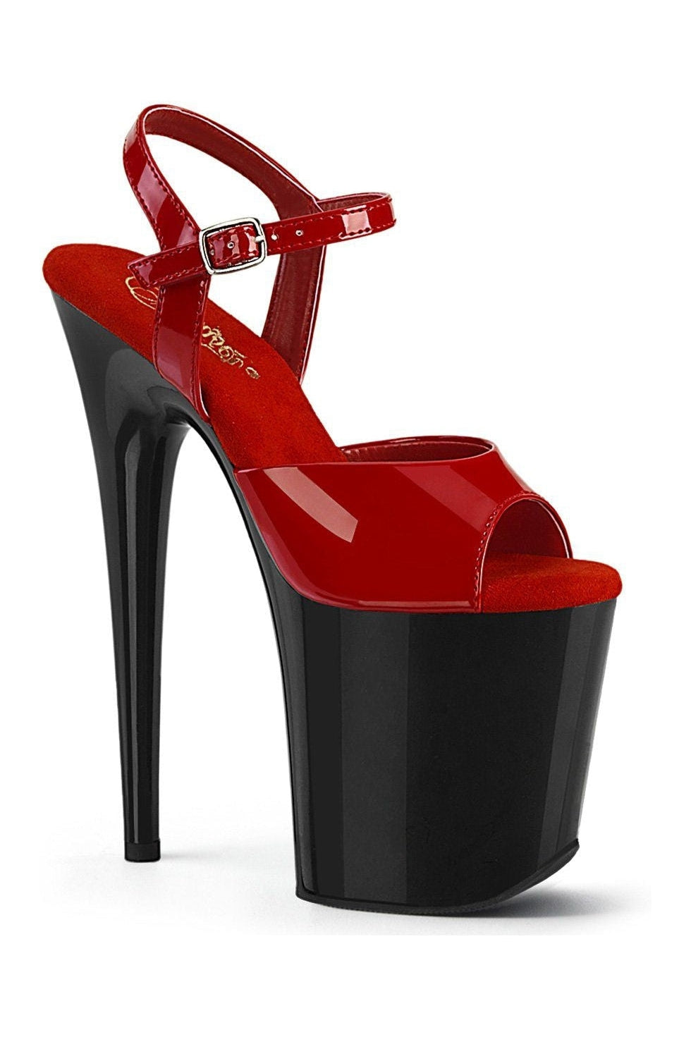 FLAMINGO-809 Sandal | Red Patent-Sandals-Pleaser-Red-10-Patent-SEXYSHOES.COM