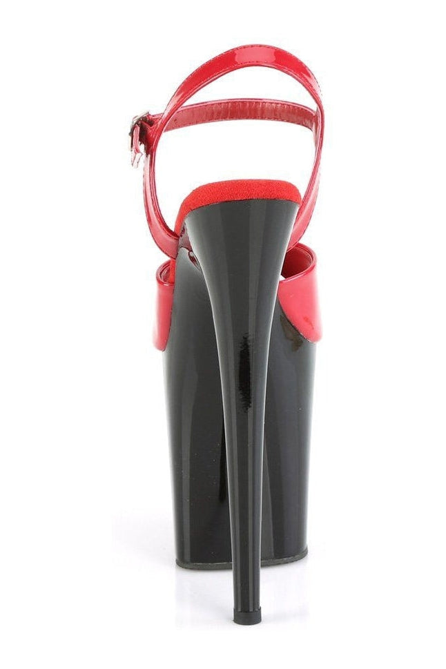 FLAMINGO-809 Sandal | Red Patent-Sandals-Pleaser-SEXYSHOES.COM