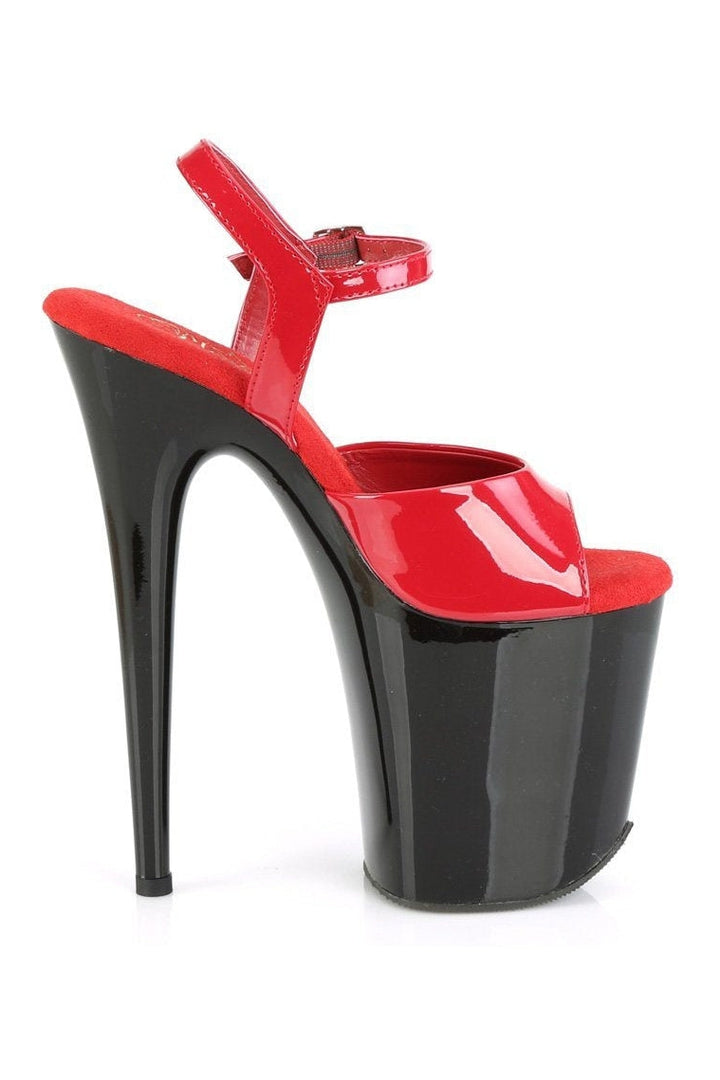 FLAMINGO-809 Sandal | Red Patent-Sandals-Pleaser-SEXYSHOES.COM