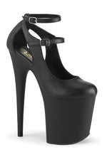 FLAMINGO-850 Black Faux Leather Mary Jane