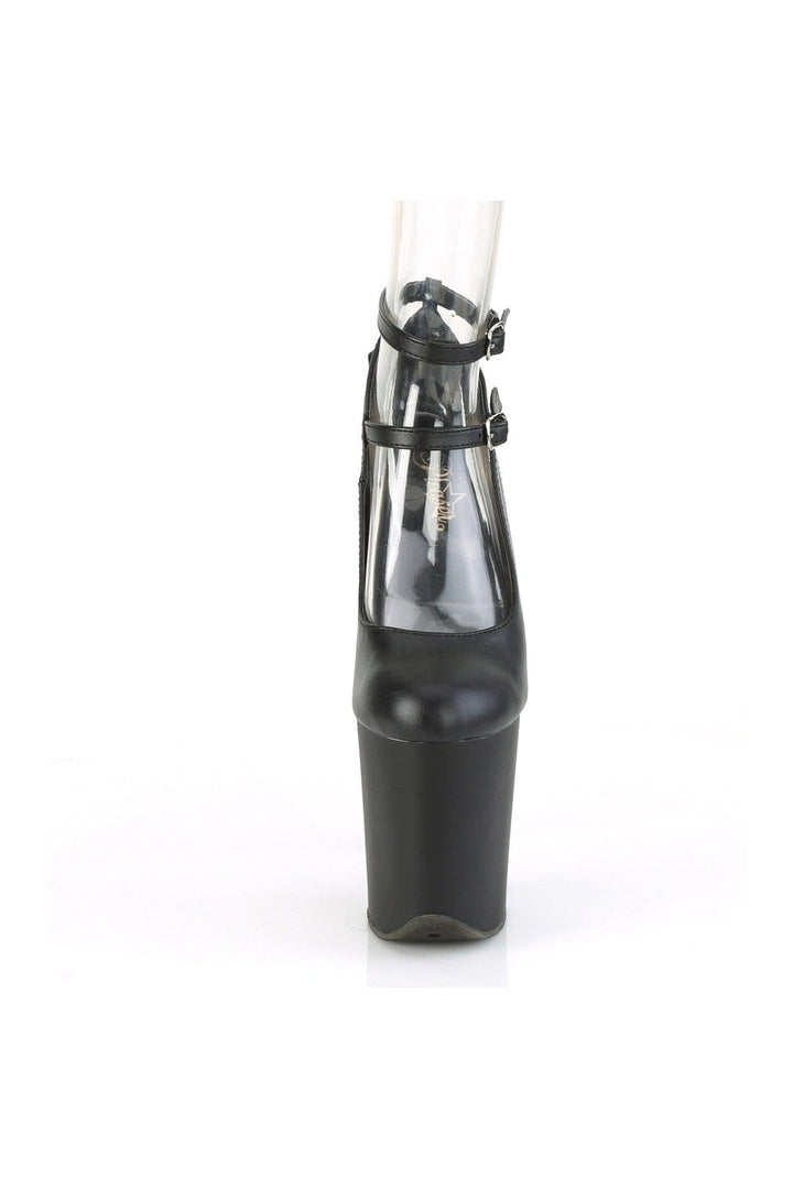 FLAMINGO-850 Black Faux Leather Mary Jane