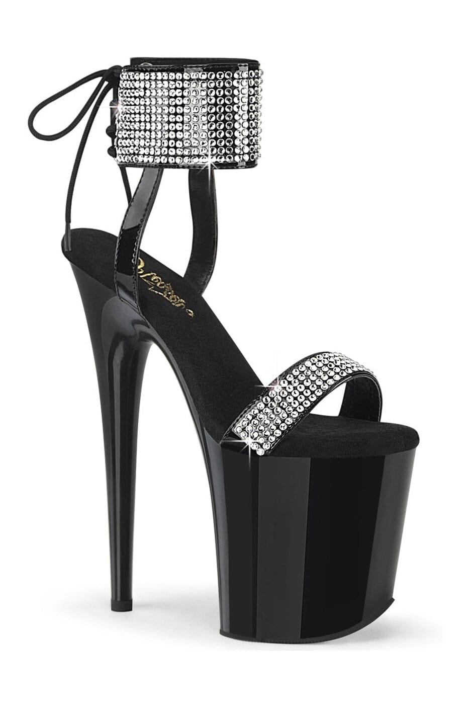 Pleaser Black Sandals Platform Stripper Shoes | Buy at Sexyshoes.com