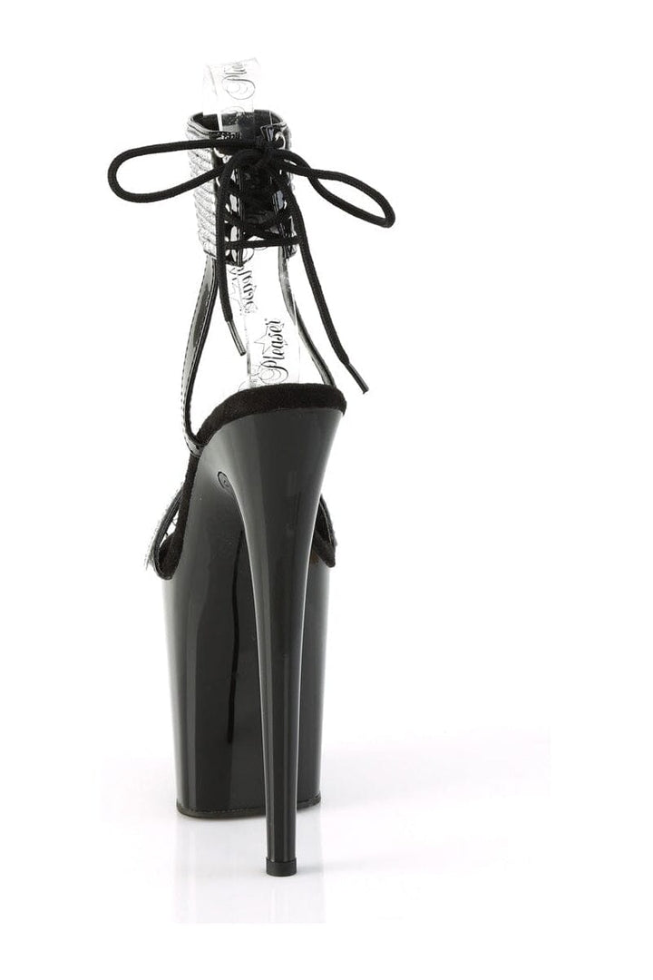 FLAMINGO-870 Black Patent Sandal-Sandals-Pleaser-SEXYSHOES.COM