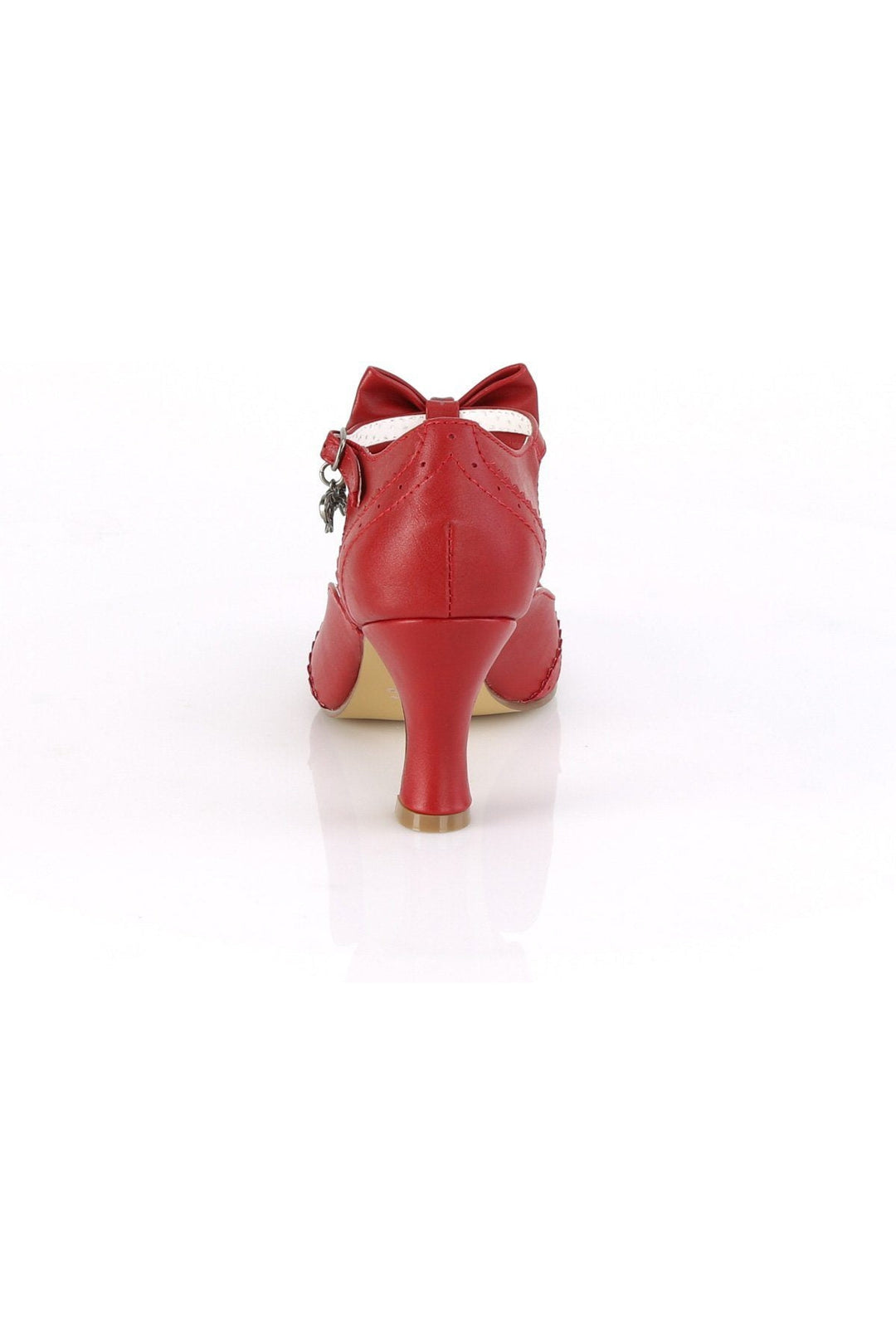 FLAPPER-11 Pump | Red Faux Leather-Pumps-Pin Up Couture-SEXYSHOES.COM