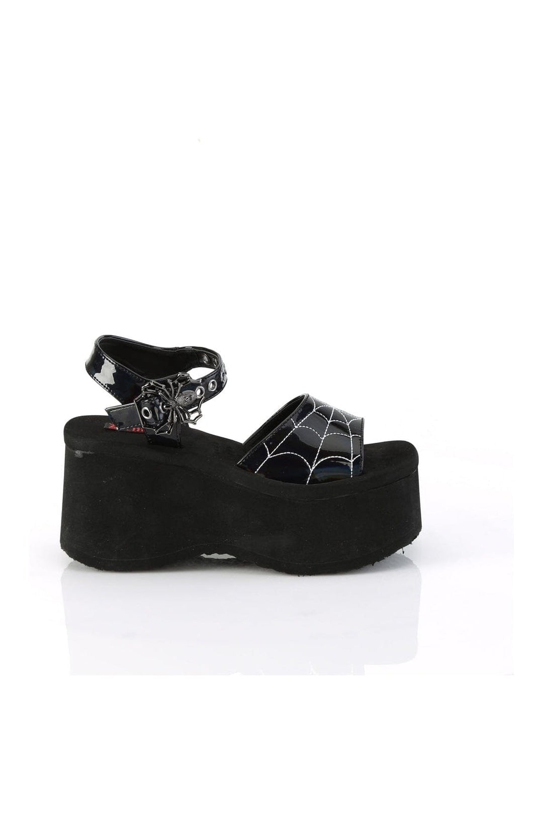 FUNN-10 Black Hologram Patent Sandal-Sandals-Demonia-SEXYSHOES.COM