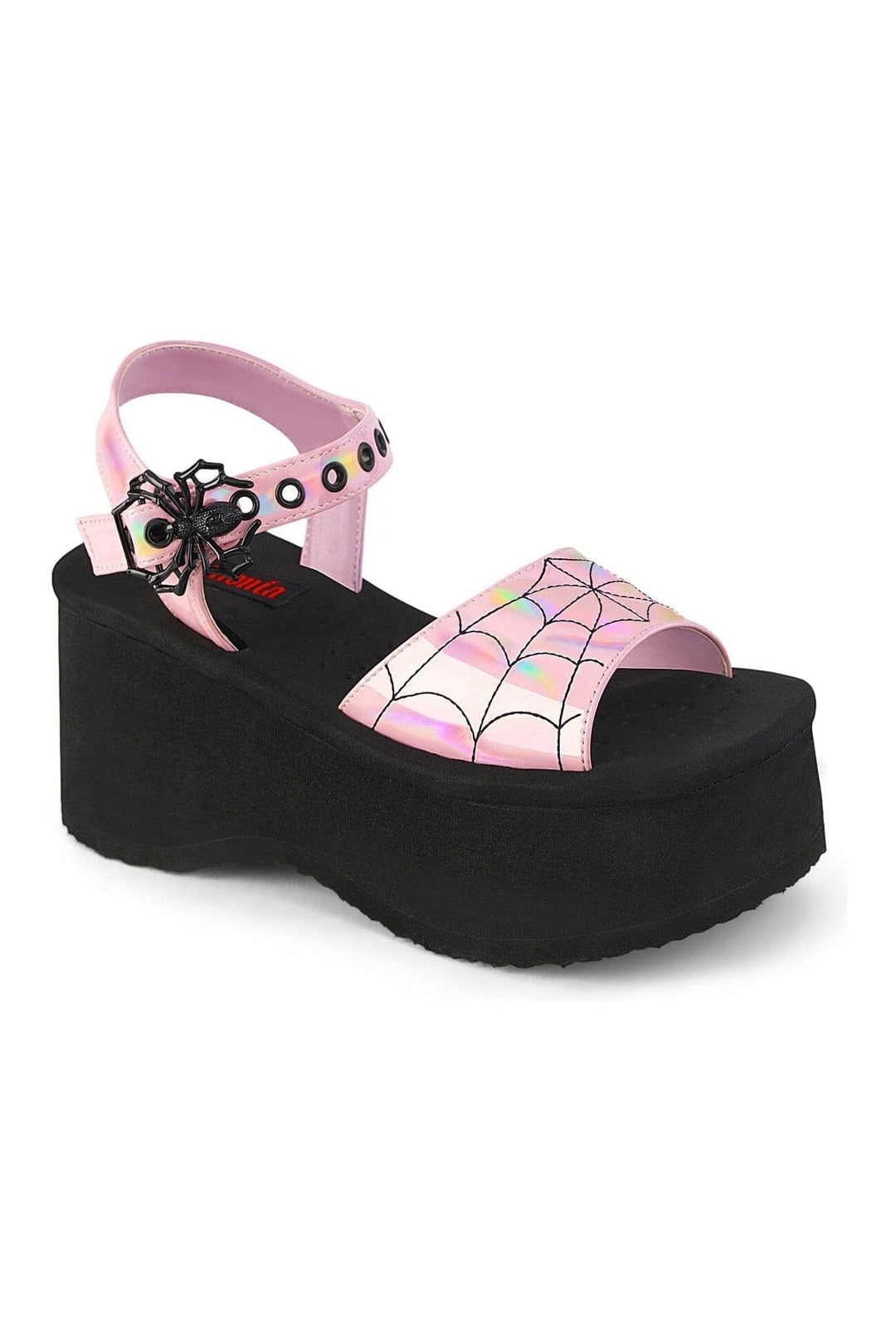 FUNN-10 Pink Hologram Patent Sandal-Sandals-Demonia-Pink-10-Hologram Patent-SEXYSHOES.COM