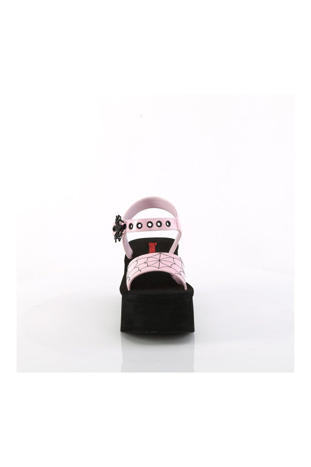 FUNN-10 Pink Hologram Patent Sandal-Sandals-Demonia-SEXYSHOES.COM