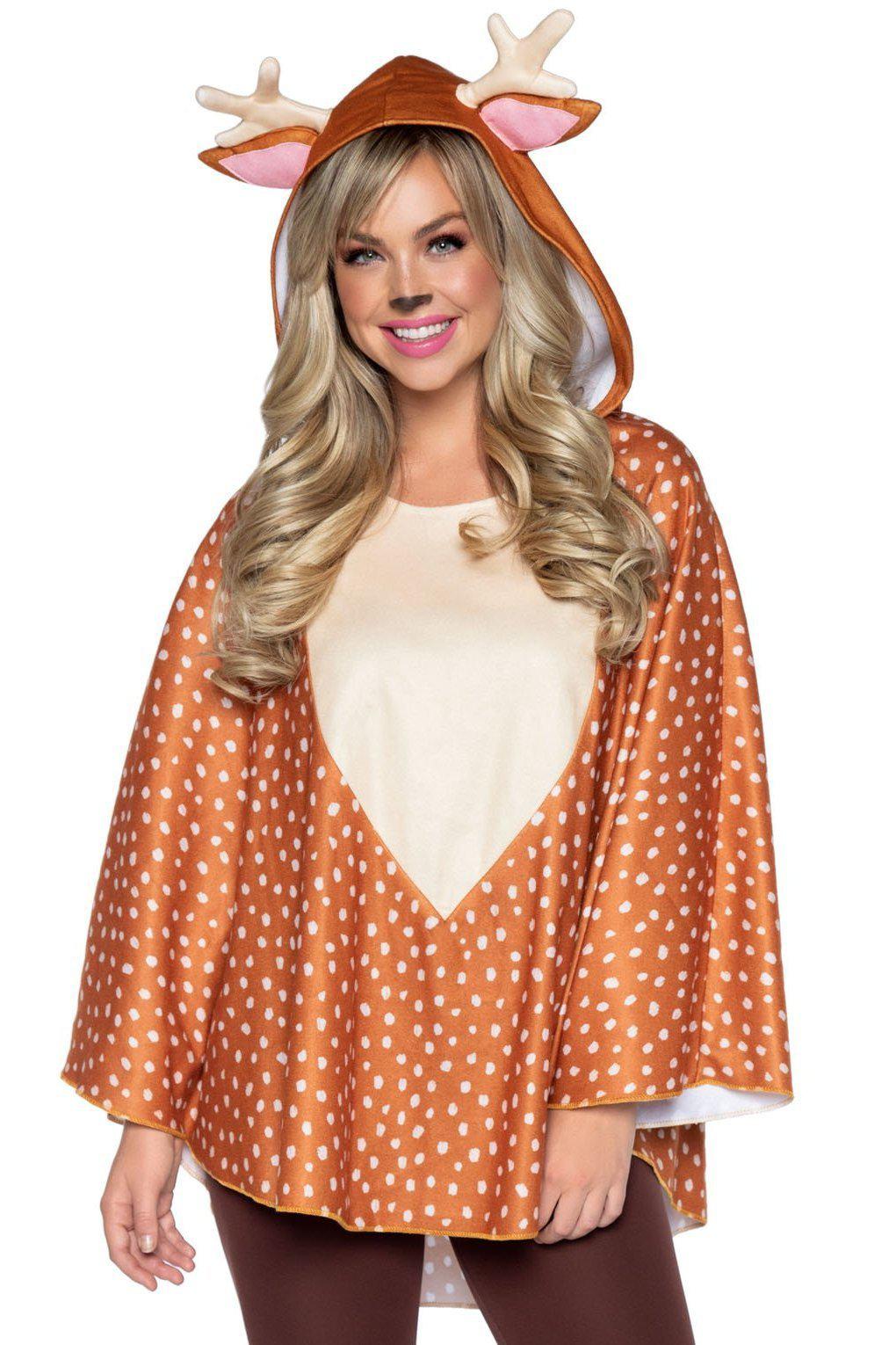 Fawn Poncho Costume-Animal Costumes-Leg Avenue-Brown-O/S-SEXYSHOES.COM