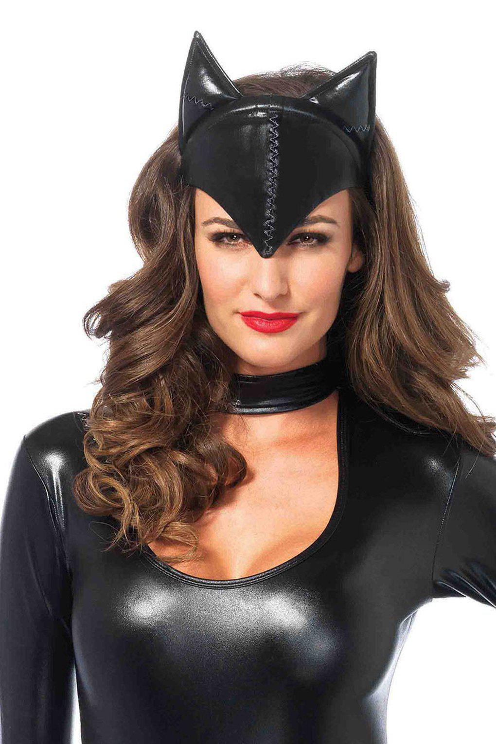 Feline Femme Fatale Mask-Costume Accessories-Leg Avenue-Black-O/S-SEXYSHOES.COM