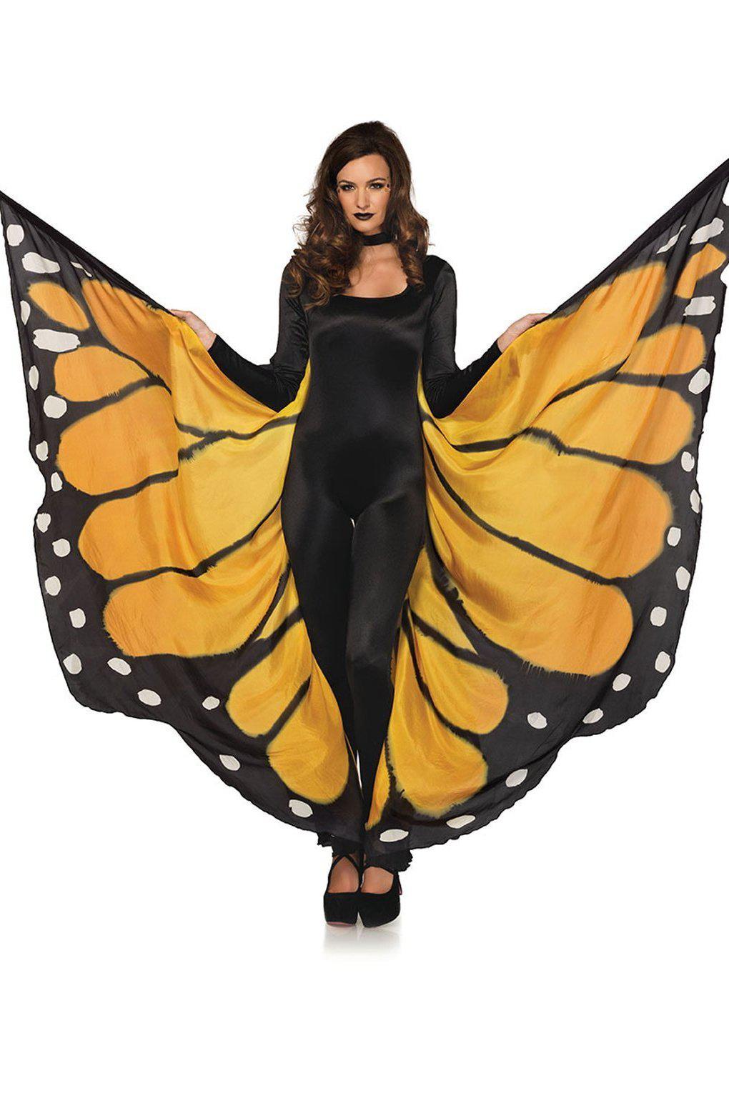 Festival Butterfly Wing Halter-Wings + Harness-Leg Avenue-Orange-O/S-SEXYSHOES.COM