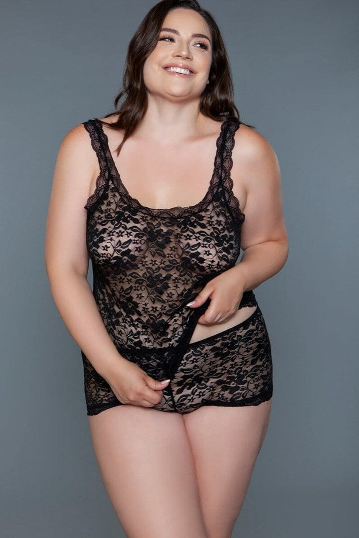 Floral Lace Tank Set