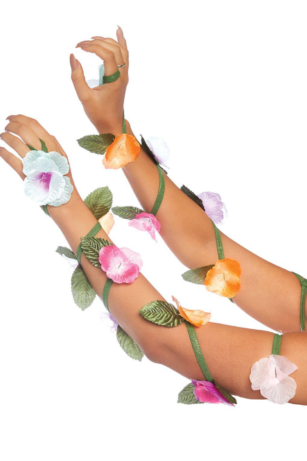 Flower Arm Wrap-Costume Armwear-Leg Avenue-Multi-O/S-SEXYSHOES.COM