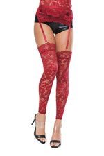 Footless Floral Lace Thigh High's