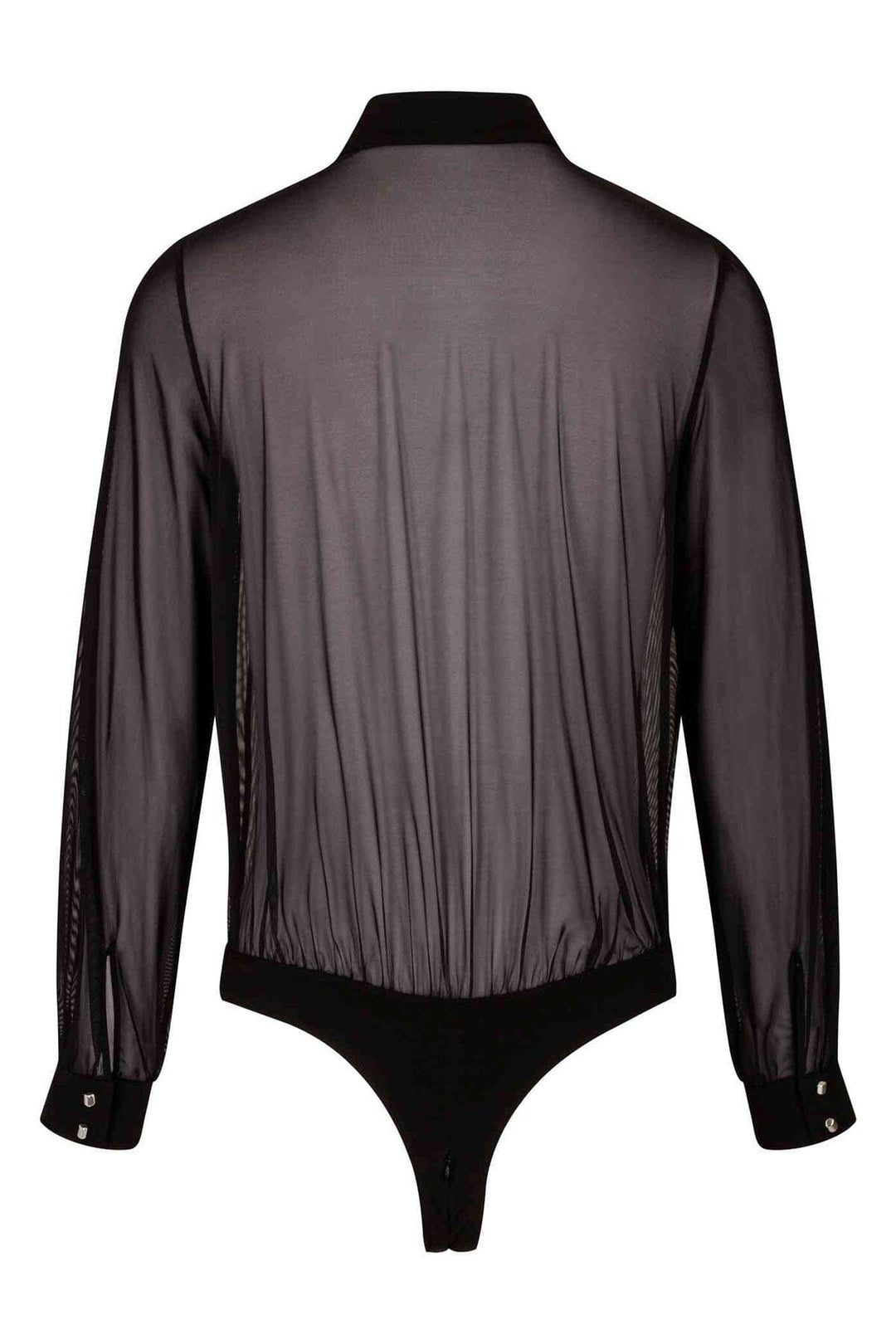 Les P'Tites Folies Frida Black Mesh & Lycra Bodysuit in Black 