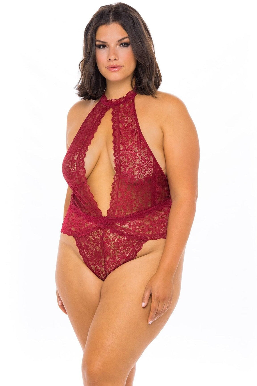 Front Keyhole Collared Teddy-Teddies-Oh La La Cheri-SEXYSHOES.COM