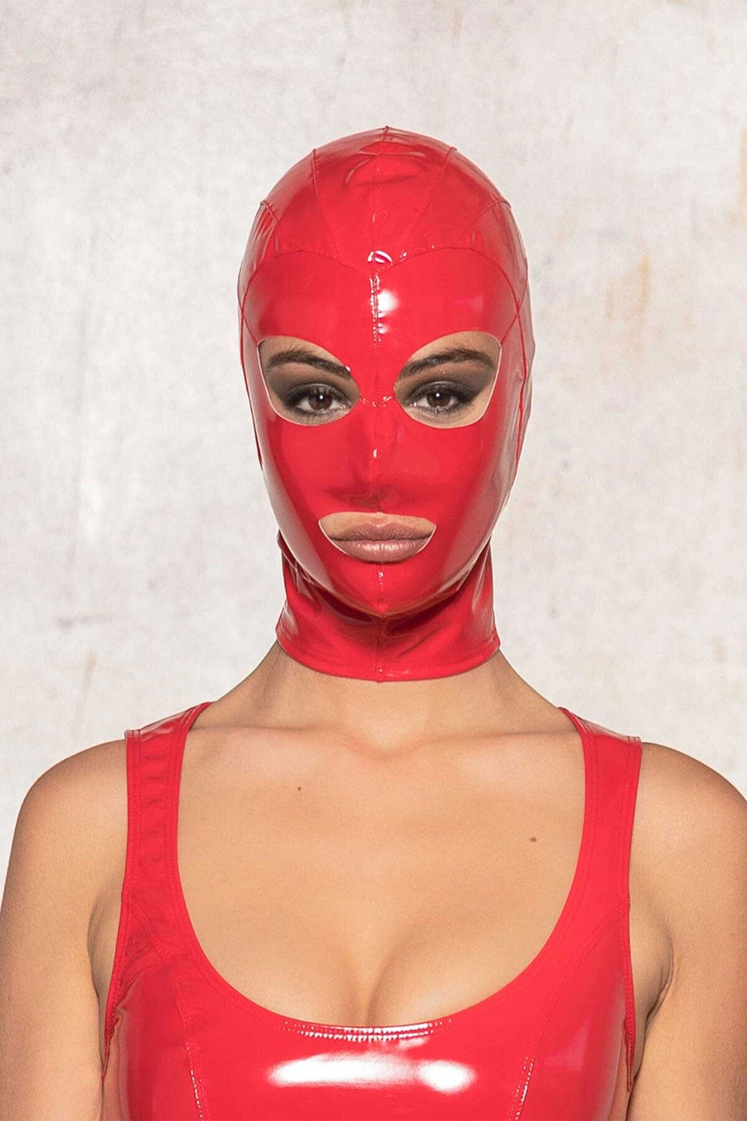 Frost Hood Red Vinyl-Mask + Hoods-Patrice Catanzaro-Red-XS-SEXYSHOES.COM