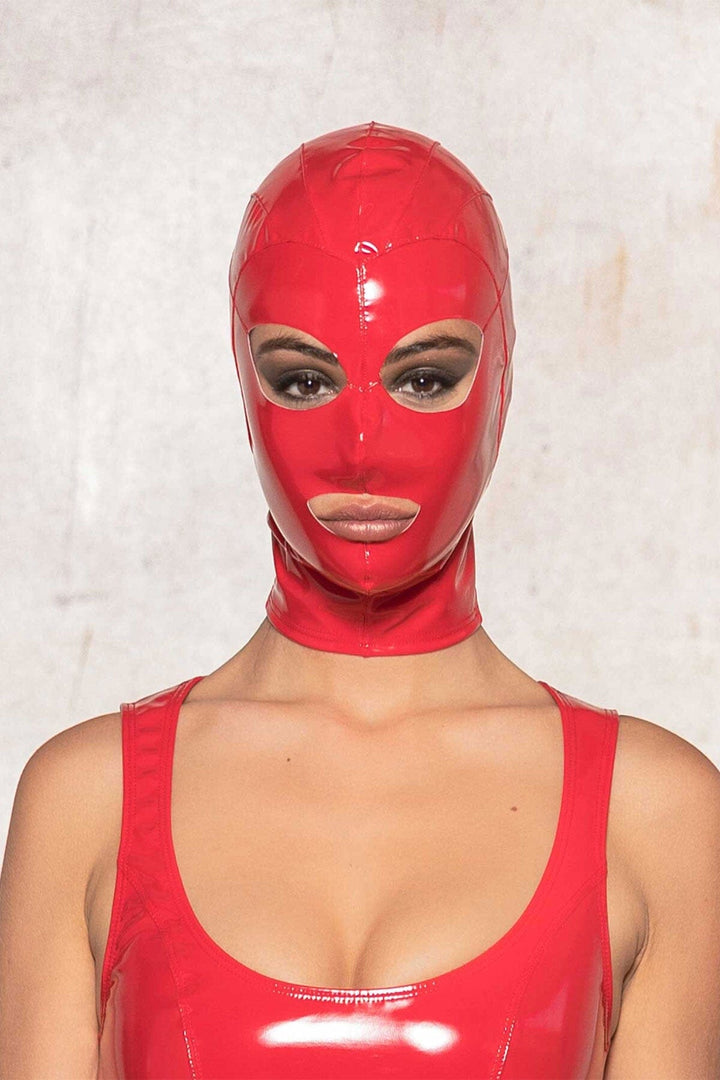 Frost Hood Red Vinyl-Mask + Hoods-Patrice Catanzaro-Red-XS-SEXYSHOES.COM